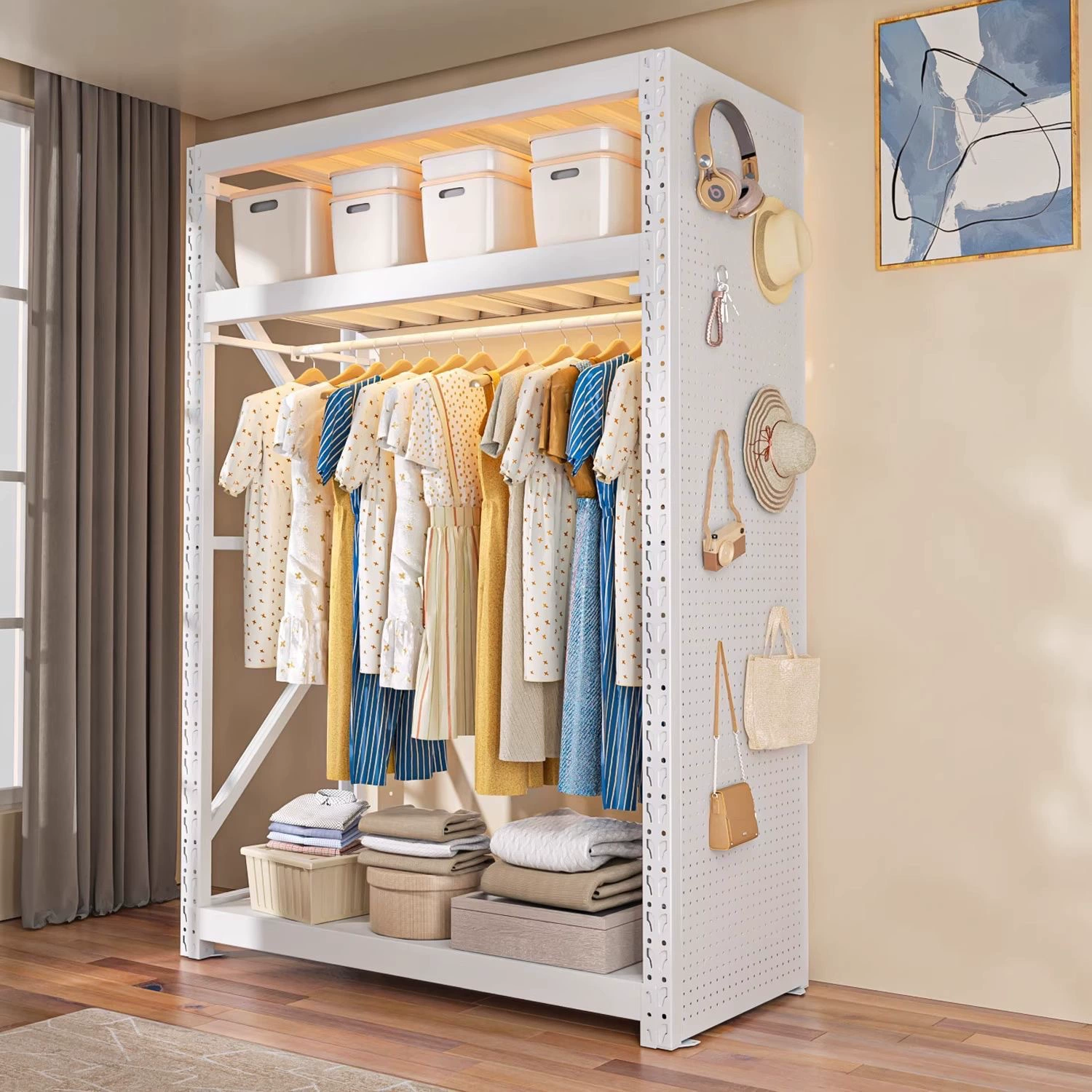 Wardrobe Closet Wardrobe Garment Rack Shelving Unit Freestanding — closet organizer wholesale pick on ClosetCraft