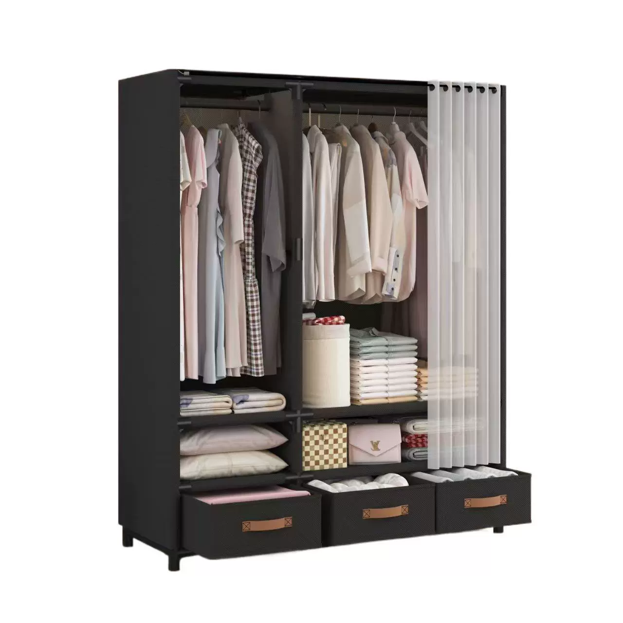 Wardrobe Closet Wardrobe Shelf Rack Renter-friendly Budget — closet organizer wholesale pick on ClosetCraft