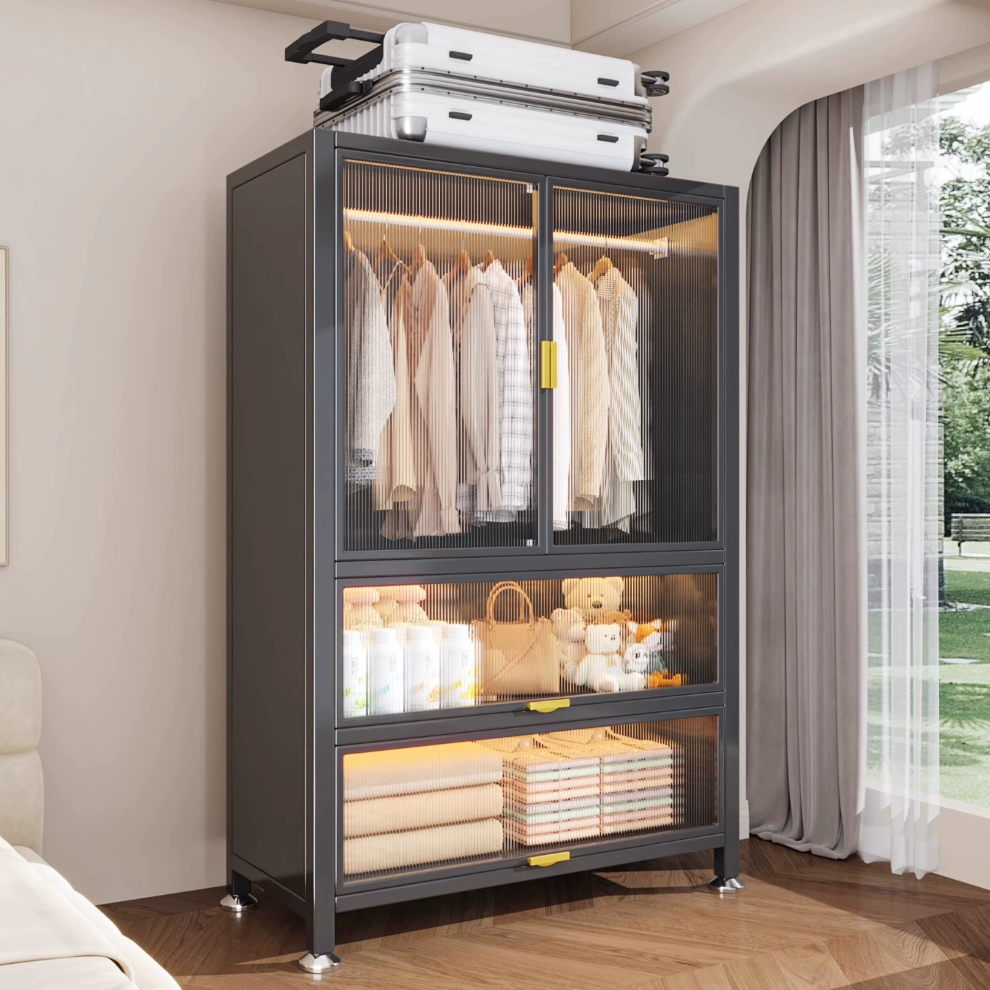 Wardrobe Closet Wardrobe Carbon Steel Home — closet organizer wholesale pick on ClosetCraft