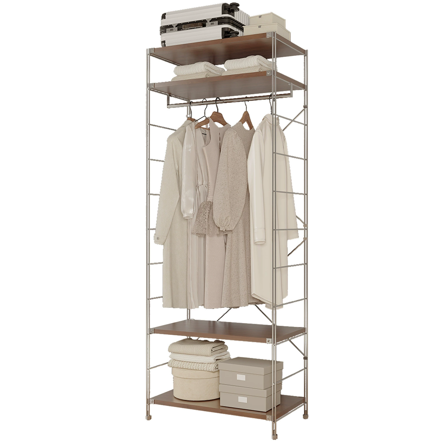 Wardrobe Garment Rack Shelf Rack Freestanding Hanger — closet organizer wholesale pick on ClosetCraft