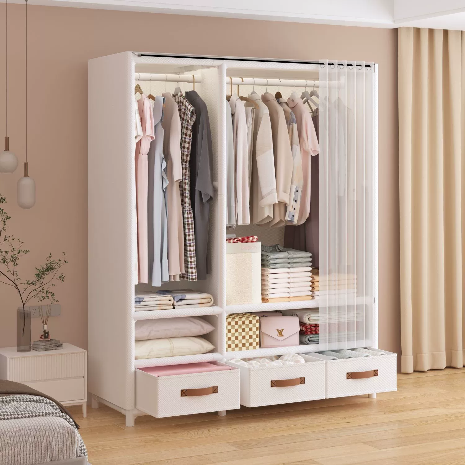 Wardrobe Closet Wardrobe Shelf Rack Renter-friendly Budget — closet organizer wholesale pick on ClosetCraft